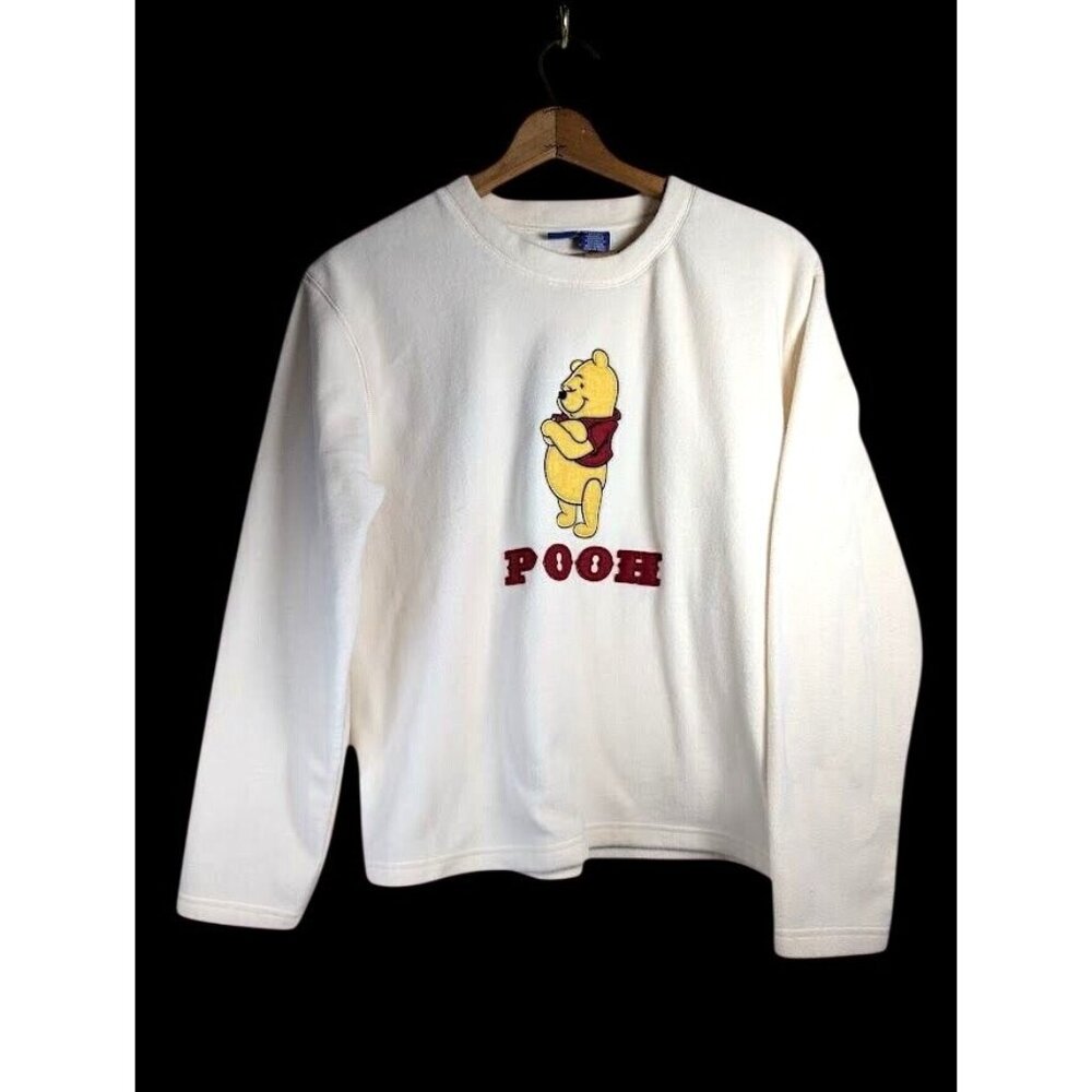 Disney Winnie the Pooh Sweatshirt Women's Size XL Fleece Pullover Embroidered
